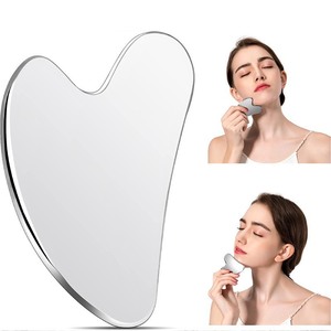 Stainless Steel Gua Sha Face Roller Massager Whitening Guasha Board for Home Use Face Lift Body Massage Tool