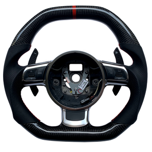 CCE พวงมาลัยรถ <span class=keywords><strong>Audi</strong></span> TT <span class=keywords><strong>R8</strong></span>สีเงินดำแบบกำหนดเองพร้อมหนังสีดำพรุน<span class=keywords><strong>ราคา</strong></span>โรงงาน - Product Image 1