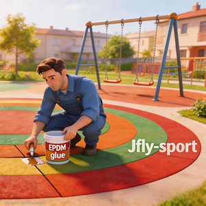 Gránulos de caucho EPDM de color personalizado, alta densidad, larga vida útil, para pisos de pistas de atletismo y áreas de juego al aire libre. - Product Image 1