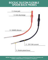 Sondes arrière de cuillère flexibles en silicone broches de sonde arrière compatibles avec les fils de test de fiche banane de 4mm