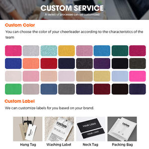 チアリーディングユニフォーム ブラックで光沢のあるデザイン 学校の祝賀活動用に自分だけのチアリーディングユニフォームをデザイン - Product Image 6