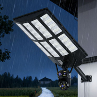 Projecteur LED extérieur étanche pour jardin, parking, route publique, éclairage de rue avec caméra, lampadaire solaire