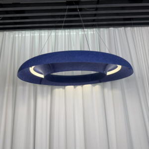 Luminaire suspendu à ondes acoustiques NRC 0.85 |   Lustre en feutre PET insonorisant |   Luminaire ignifuge B1 pour bureau, bibliothèque, hôtel, espace <span class=keywords><strong>de</strong></span> travail - Product Image 6
