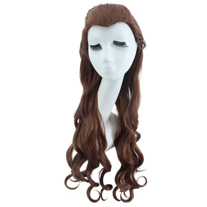 Perruque longue bouclée brune pour femme, cosplay de princesse elfe <span class=keywords><strong>Tauriel</strong></span> pour fête d'Halloween RMOV-007 - Product Image 4