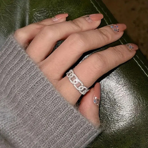 T0848 Women's <b>Eternity</b> Band <b>Ring</b> <b>Cubic</b> <b>Zirconia</b> Round Pave Setting Wedding Fashion <b>Rings</b> - Product Image 5