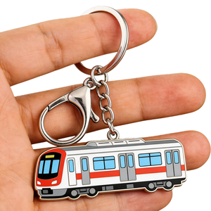 Porte-clés personnalisés en alliage de zinc sur le thème du transport, fabriqués en usine depuis 23 ans : motos, métros, bus, taxis, trains à grande vitesse - Product Image 2