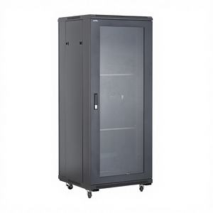 Gabinete de Servidor de Piso Personalizado de <span class=keywords><strong>19</strong></span> Pulgadas con Vidrio Templado para Conmutadores de Red, Equipos de Monitoreo de Comunicaciones, en Existencia - Product Image 1
