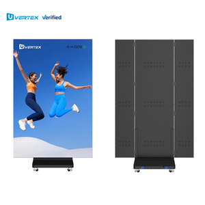 3面カスタマイズ可能なサイズの<span class=keywords><strong>LED</strong></span>ポスターディスプレイP2.5、ホイール付き移動式フロアスタンド、HDR10、5年保証 - Product Image 3