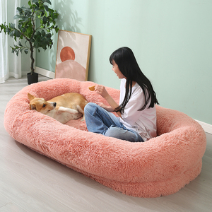 <span class=keywords><strong>Lit</strong></span> pour chien en peluche de haute qualité pour humains, animaux de compagnie, imperméable, chaud, lavable, extra large, canapé-<span class=keywords><strong>lit</strong></span> pour paresseux. - Product Image 3