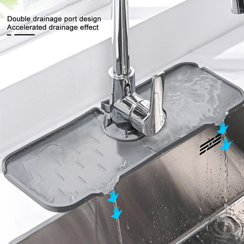 Оптовая продажа кухонных аксессуаров, сохраняйте чистоту на раковине, силиконовый защитный коврик для смесителя с защитой от брызг