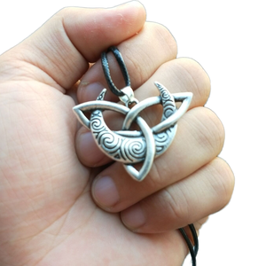 Collar con Colgante de Nudo Vikingo Nórdico, Amuleto de <span class=keywords><strong>Poder</strong></span>, Talismán Salvaje para Hombre, Joyería Antigua con Cadena para Bodas y Fiestas - Product Image 1