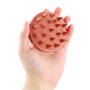 Vente en gros masseur de tête en silicone souple douche distributeur de stockage du cuir chevelu shampooing brosse cheveux cuir chevelu épurateur masseur peigne à cheveux - Product Image 6