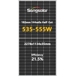SANG 540Watt 10BB Half cell Monocrystalline 144 cells comercial estructuras para paneles solares
