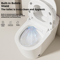 Vente directe usine : WC intelligent avec siège chauffant, chasse d'eau automatique, bidet, fonction lavage-séchage et désodorisant, siphon en S pour salles de bain modernes