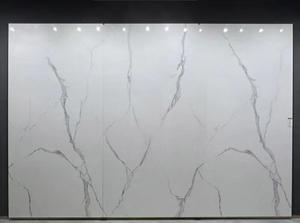 Hiện đại tối giản Bianco Carrara sứ slab thiêu kết đá Nhà Bếp bàn Vanity Tops biệt thự bức tường phòng ngủ khách sạn - Product Image 2