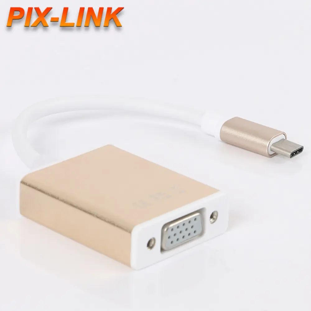 PIX-LINK Type-C-VGA адаптер кабель USB 3,1 монитор женский видеопроектор Mac