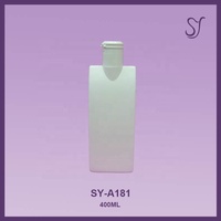 Botella de Champú Ecológica de HDPE+PP de 200ml/400ml, Color Blanco Mate, con Tapa Abatible Única, Personalizable con Serigrafía