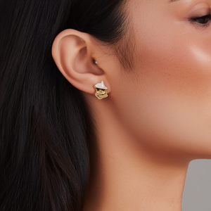ต่างหูแฟชั่นแบบติดหู สแตนเลส 316L ชุบทอง PVD ทนทาน เป็นมิตรต่อสิ่งแวดล้อม - Product Image 3