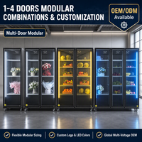 Vitrine réfrigérée pour boissons à double porte vitrée, refroidissement direct, avec étagères métalliques, directement du fabricant