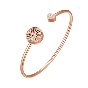 Bracelet diffuseur d'arômes en gros, bijoux d'aromathérapie, bracelet médaillon diffuseur d'huiles essentielles en acier inoxydable - Product Image 3
