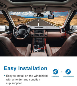 Caméra embarquée double objectif 4K+2K 2160P WIFI GPS Logger, puce Novatek 96675, capteur <span class=keywords><strong>Sony</strong></span> IMX323, vision nocturne, enregistreur de conduite - Product Image 4