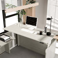 Bureau de direction en forme de L avec double moteur électrique réglable levage debout Table de bureau ergonomique