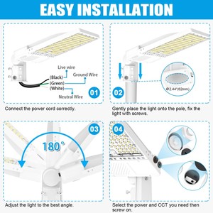 Envío gratuito a EE. UU. Lámpara LED para alumbrado público de 360W/290W/220W 3CCT, luces LED para estacionamientos, luces para áreas comerciales e industriales - Product Image 6