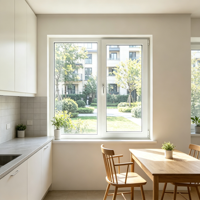 Ventana Abatible de PVC con Bajo Valor U para Ahorro de Energía, Aislamiento de Temperatura Constante para Invernaderos Ecológicos
