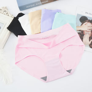 Bestseller: Mutandine Traspiranti per Ragazze, Slip Senza Cuciture in Seta Ghiaccio per Donne - Product Image 1