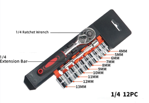Nhà Máy 12 Cái 1/4 Kết Hợp Ổ Cắm Cờ Lê Thiết Lập Dụng Cụ Cầm Tay - Product Image 3
