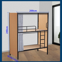 Lit superposé en métal à capsules pour hôtel au design moderne avec armoires de rangement Queen King Tailles simples pour chambre à coucher pour auberges Salons