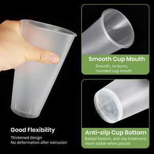 Hanyong dia.90mm 360/500/700/1000ml trong khuôn nhãn <span class=keywords><strong>IML</strong></span> Polypropylene PP ly nước trái cây ly Nhựa Tùy Chỉnh in logo - Product Image 2