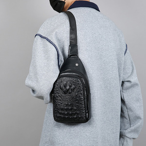Men's Chest Bag Large Capacity Water Repellent Crossbody Shoulder Bag For Everyday Use Solid Color Style - Product Image 2