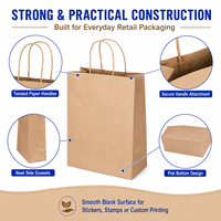 Sacs en papier kraft non couchés Yuanchuang Eco, personnalisables avec logo de marque, taille et couleur personnalisables, plusieurs tailles standard