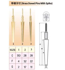 Tandheelkundig Lab Messing Pluvel Stick Pins Met Spike Pitch Messing Pin Voor Gips Steen Matrijs Model Werk 1000 Stuks Per Zak - Product Image 5