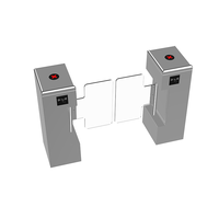 Barrière pivotante scolaire personnalisée en acier inoxydable avec lecteur d'empreintes digitales, tourniquet piétonnier, équipement de sécurité pour passage sécurisé