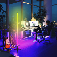 Lampadaire d'Angle Intelligent pour Décoration Intérieure, Lumière sur Pied Moderne LED RGB