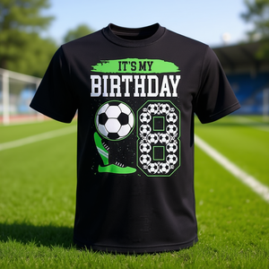 Camiseta de Fútbol para Niño de 8 Años, para Fiesta de Cumpleaños, Manga Corta, Cuello Redondo, Impresión Digital, Talla Infantil - Product Image 3