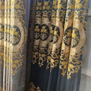 Bindi panneau de fenêtre d'hôtel de Style américain de luxe, panneaux insonorisés, <span class=keywords><strong>rideaux</strong></span> brodés à Double couche pour le <span class=keywords><strong>salon</strong></span> - Product Image 3
