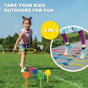 Set sportivo 2 in 1 campana e lancio dell'anello da gioco in giardino per feste in giardino - Product Image 5