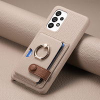 Étui de protection rétro avec porte-cartes et support anneau pour Samsung S26 Ultra, compatible avec Samsung S25 S24 S23 A56