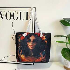 Customized Color Logo Stock Shopping Bags Blank <b>Tote</b> Grocery Cotton <b>Canvas</b> <b>Totes</b> Girls Two Open - Product Image 3