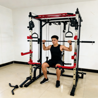 Machine d'entraînement multifonctionnelle en acier pour développation musculaire avec rack à squats pour les bras et les jambes, équipement de fitness réglable
