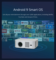 Proyector Inmersivo de Pantalla Gigante con Corrección Trapezoidal Automática de 6 Ejes, 1080P, Android 9, 3500 Lúmenes, Portátil para Cine en Casa
