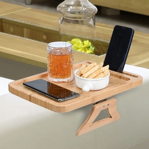Bamboo <strong>Couch</strong> Arm <strong>Table</strong> Tray, <strong>Foldable</strong> Sofa Armrest Tray, Armrest <strong>Table</strong> for Food, Drinks, Snacks, Remote, Control, Phone - Product Image 6