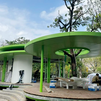 Panel Dinding Tirai Aluminium Tahan Api Berlapis PVDF untuk Bangunan Komersial dan Kanopi Eksterior Pusat Perbelanjaan