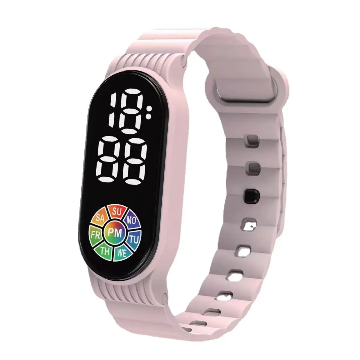 2023 गर्म बिक्री M7a-2 रंग का प्रकाश छात्र डिजिटल घड़ी फैशन सिलिकॉन का पट्टा निविड़ अंधकार खेल घड़ियों