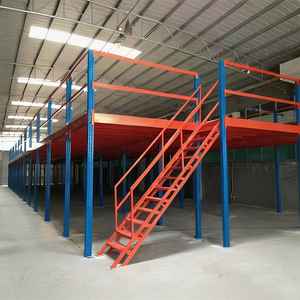 Vochtbestendig anti-roest 2-laags stalen zwaarbelastbaar industrieel mezzanine-opslagplatform 500kg/m² draagvermogen poedercoating - Product Image 4
