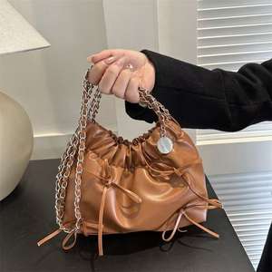 Bolso de hombro tipo cubo con cordón y diseño de lazo - Product Image 5