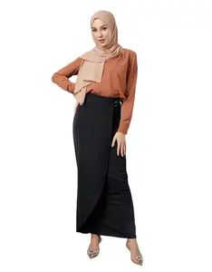Islamic Wear Großhandel Modische Bescheidene Frauen Kleidung Langer Maxirock Für Muslimische Frauen Neue Elegante Damen Büro röcke